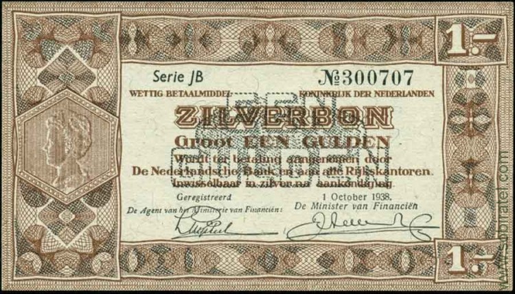 Нидерланды 1938, 1 гульден