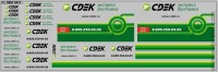 DKM0413 Набор декалей транспортная компиния CDEK, вариант 1 (200x70 мм)