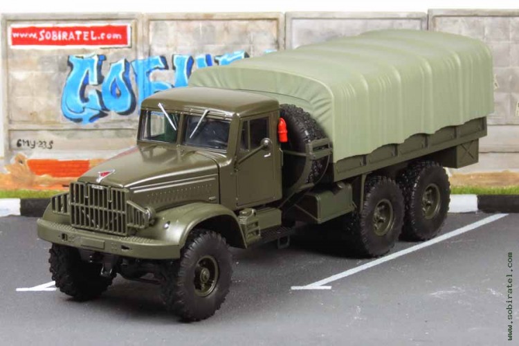 КрАЗ-214Б 1963-67 тент, зеленый матовый (НАП 1:43)