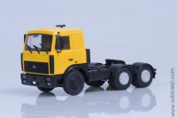 МАЗ-6422 седельный тягач, поздняя кабина, жёлтый (АИСТ 1:43)