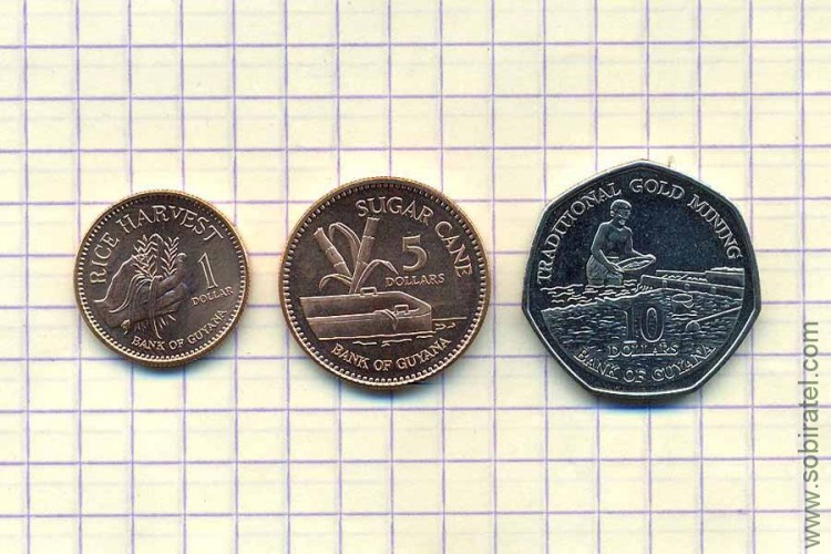 Гайана. Набор 3 монеты