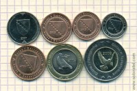 Босния и Герцеговина. Набор 7 монет.