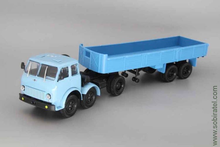 МАЗ-520 (6х2) с полуприцепом МАЗ-5205 голубой / синий (НАП 1:43)