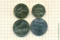 Танзания, набор 4 монеты.