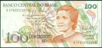 Бразилия 1989, 100 новых крузадо.
