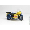 мотоцикл М-100 с коляской, милиция, жёлто-синий (Моделстрой 1:43)