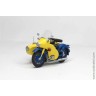 мотоцикл М-100 с коляской, милиция, жёлто-синий (Моделстрой 1:43)
