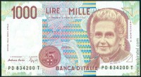 Италия 1990, 1000 лир