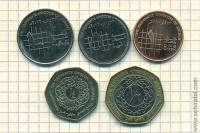 Иордания. Набор 5 монет
