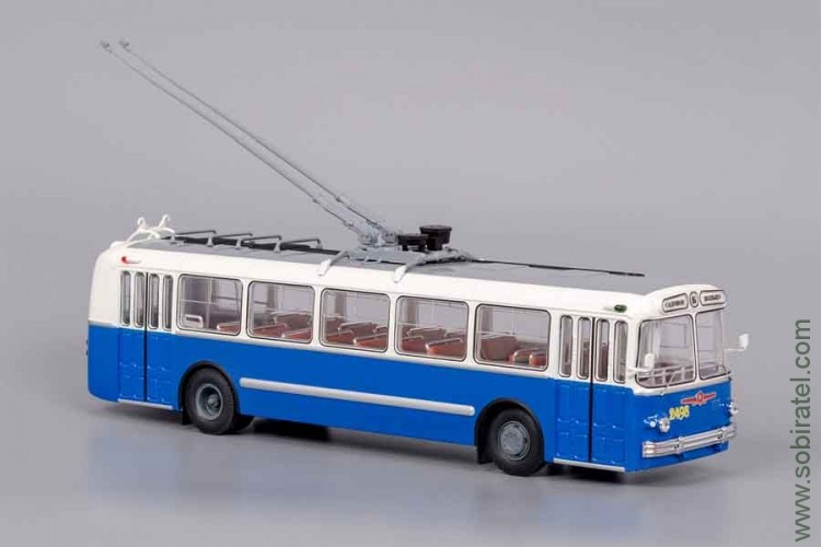 троллейбус модель 5 бело-синий.