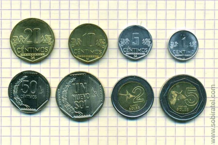 Перу. Набор 8 монет