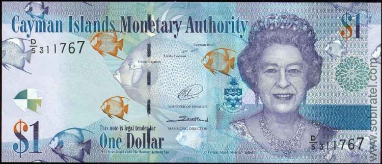 Каймановы острова 2014, 1 доллар