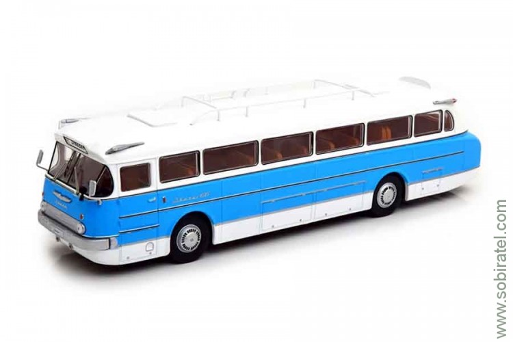 автобус Икарус Ikarus 66 1972 белый с голубым, iXO 1:43