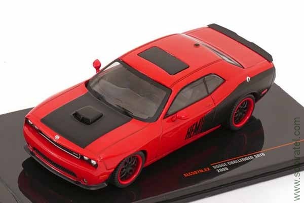 Dodge Challenger SRT8 2009 красно-чёрный (iXO 1/43)