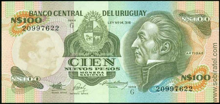 Уругвай 1987, 100 новых песо