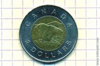 2 доллара 2009 Канада (медведь)