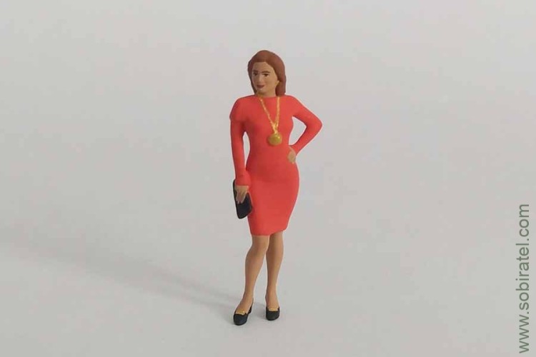 фигурка Женщина в красном платье (Каморка 1:43)