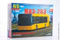 Сборная модель Автобус МАЗ-203 городской (AVD 1:43)