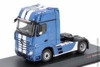 седельный тягач №206 Mercedes-Benz Actros MP4 1853 SZM 2012 синий с белыми полосками (iXO 1:43)