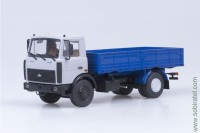 МАЗ-5337 1987 бортовой поздняя кабина серый/синий (АИСТ 1:43)