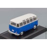 Volkswagen Samba Bus бело-синий (Cararama 1:43)