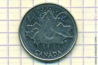 25 центов 2002 Канада, День Канады - Кленовый лист