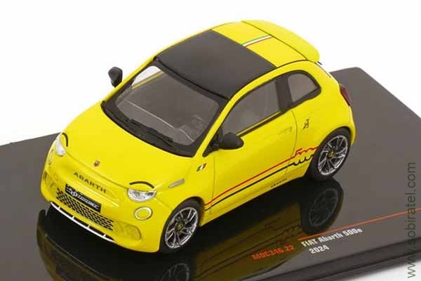 Fiat 500e Abarth 2024 жёлтый (iXO 1/43)