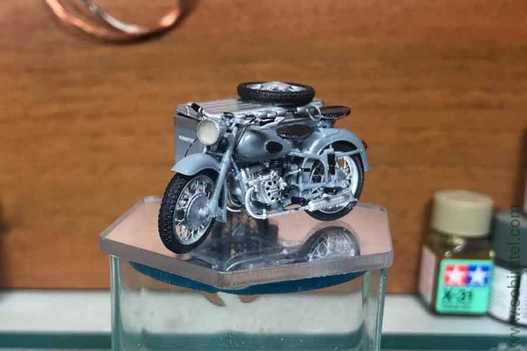 мотоцикл К-750 моторемонтный, серый (Моделстрой 1:43)