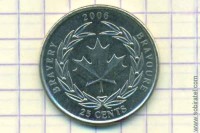 25 центов 2006 Канада, Ордена и медали Канады - Медаль за храбрость