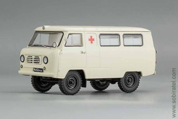 Советский автомобиль тип 450A «Скорая Медицинская Помощь» (интерьер гражданской скорой) - г. Аксай - 1967 г. (DiP 1:43)