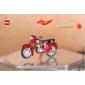 мотоцикл ЯВА JAWA 354 красный (Моделстрой 1:43)