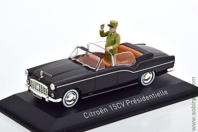 Citroen 15CV с фигуркой Шарля де Голля 1968 (Norev 1:43)