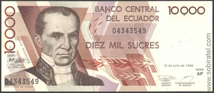 Эквадор 1999, 10000 сукре