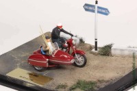 композиция мотоцикл JAWA ЯВА 360 с коляской и фигурками (Моделстрой 1:43)
