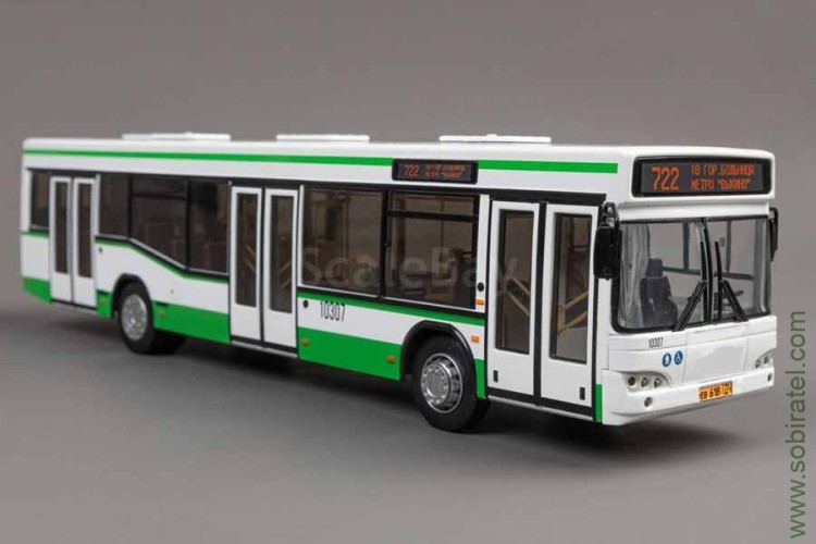 автобус 103 рестайлинговый Москва, бело-зеленый (MKmodels 1:43)