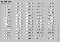 DKM0463 Набор декалей Номерные знаки России - регион 35 - Вологодская область (100x70 мм)