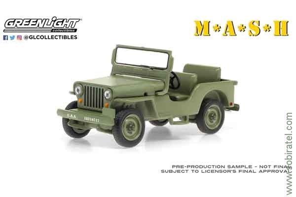 Jeep Willys MM38 4x4 1950 из телесериала Госпиталь M.A.S.H. (GreenLight 1:43)