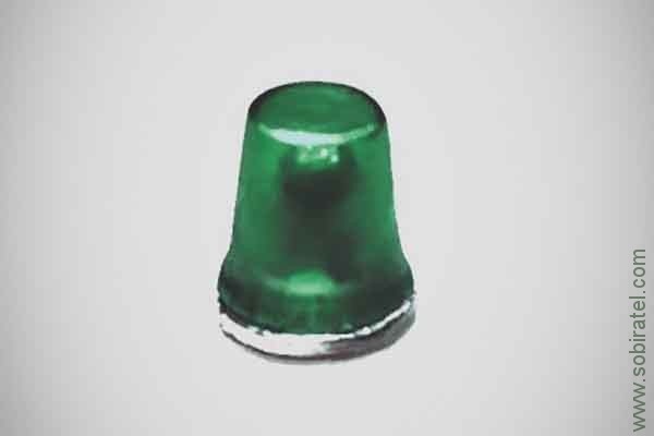 проблесковый маяк FER DDR Ruhla "стакан" с хромированной вставкой, зеленый, 1 шт.