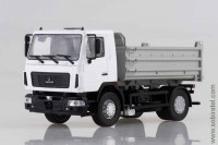 Минский-5550 самосвал рестайлинг белый / серый (АИСТ 1:43)