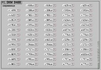 DKM0468 Набор декалей Номерные знаки России - регион 40 - Калужская область (100x70 мм)