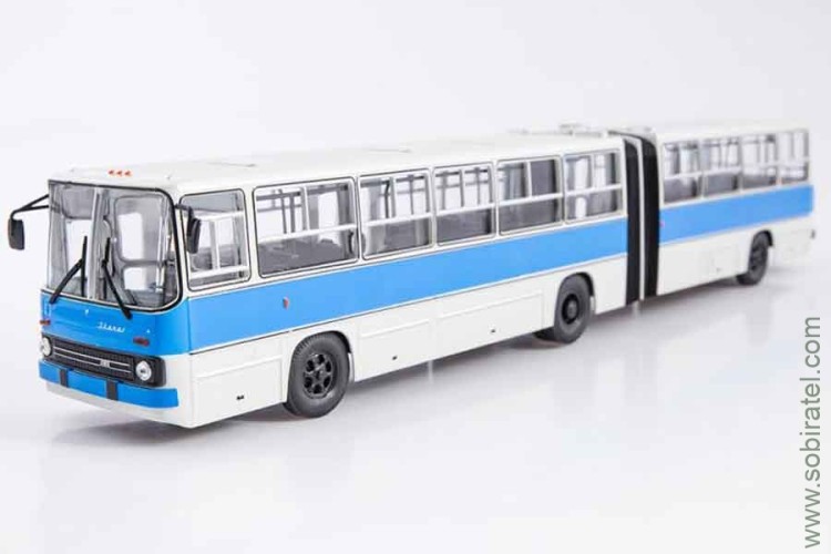 автобус Икарус Ikarus 280.64 планетарные двери, белый с синим (СовА 1:43)