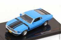 Ford Mustang Boss 302 1970 синий с чёрным (iXO 1:43)