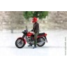 фигурка Мотоциклист Максим (для Ява-350) красный шлем (Моделстрой 1:43)