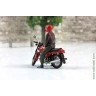 фигурка Мотоциклист Максим (для Ява-350) красный шлем (Моделстрой 1:43)