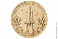 1 доллар 2025 США. Шаттл NASA. Флорида. Серия Американские инновации