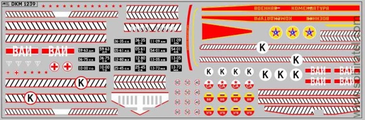 DKM1239 Набор декалей для техники ВС ГСВГ/ЗГВ (200x70 мм)