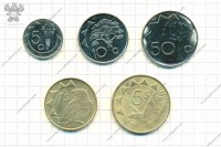 Намибия. Набор 5 монет.