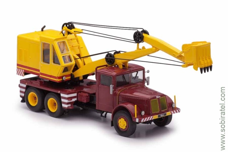 Tatra 111 D030 A 1958 экскаватор красный с желтым (iXO 1:43)