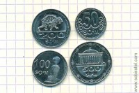 Узбекистан 2018, набор 4 монеты