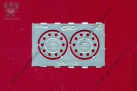 EM-109-1 фототравление. Колпаки передних колес для грузовиков DAF, матовый никель